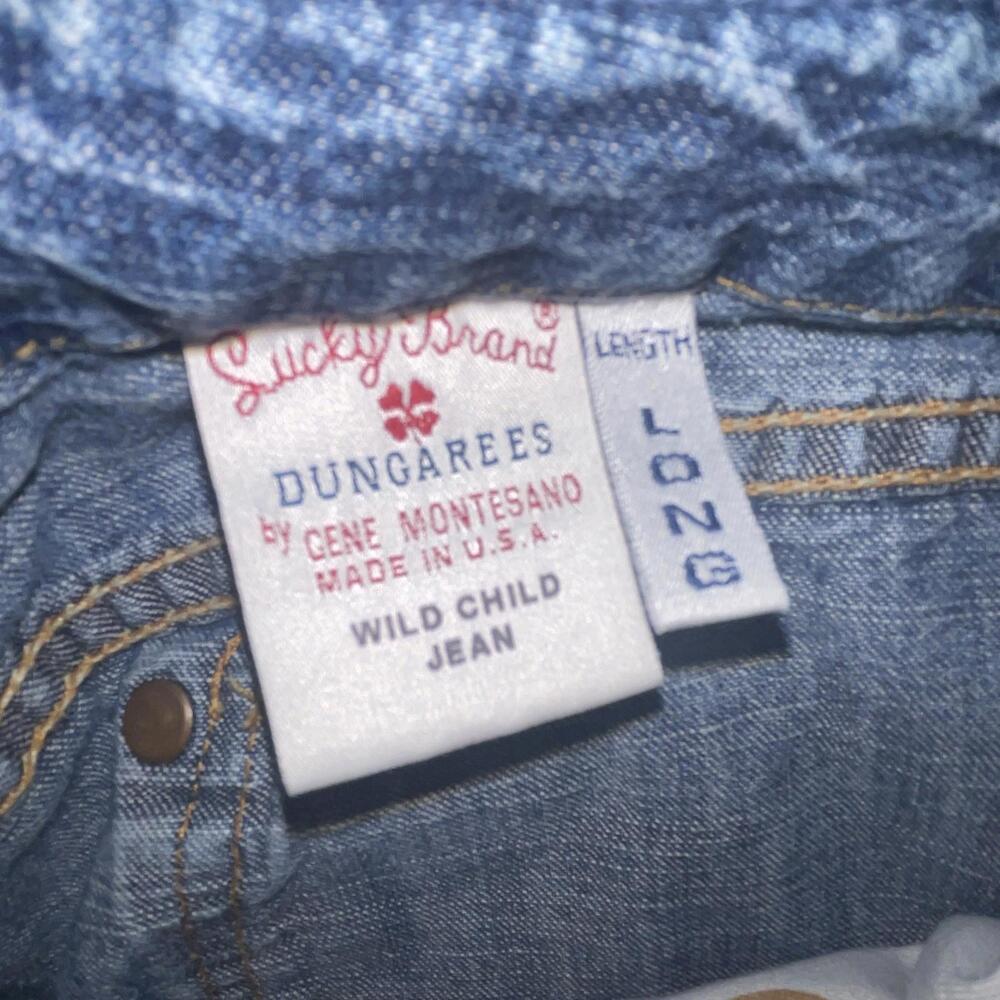 Lucky Brand Dungarees Jeans By Gene Montesano Women’s Size 12/31 (34Wx32L Actual - Picture 13 of 16
